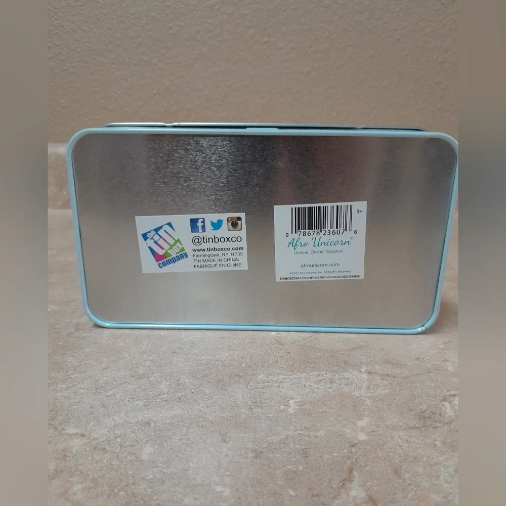 Afro Unicorn Rainbow Pencil Box  NWT Size:7.75